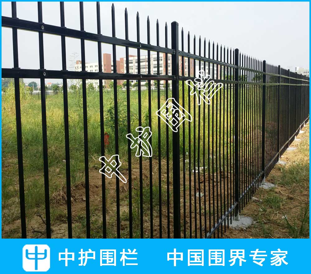 佛山順德工廠圍墻鋅鋼柵欄工程項