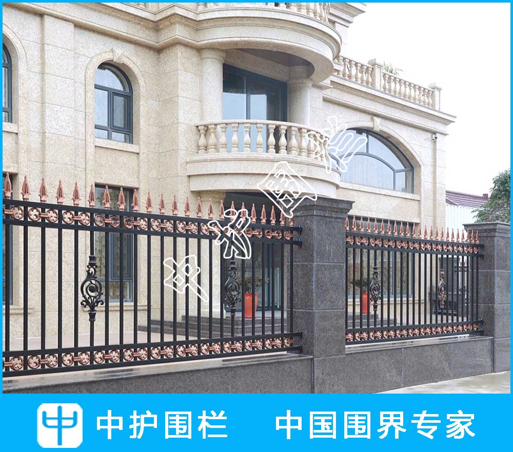 帶裝飾花圍墻欄桿